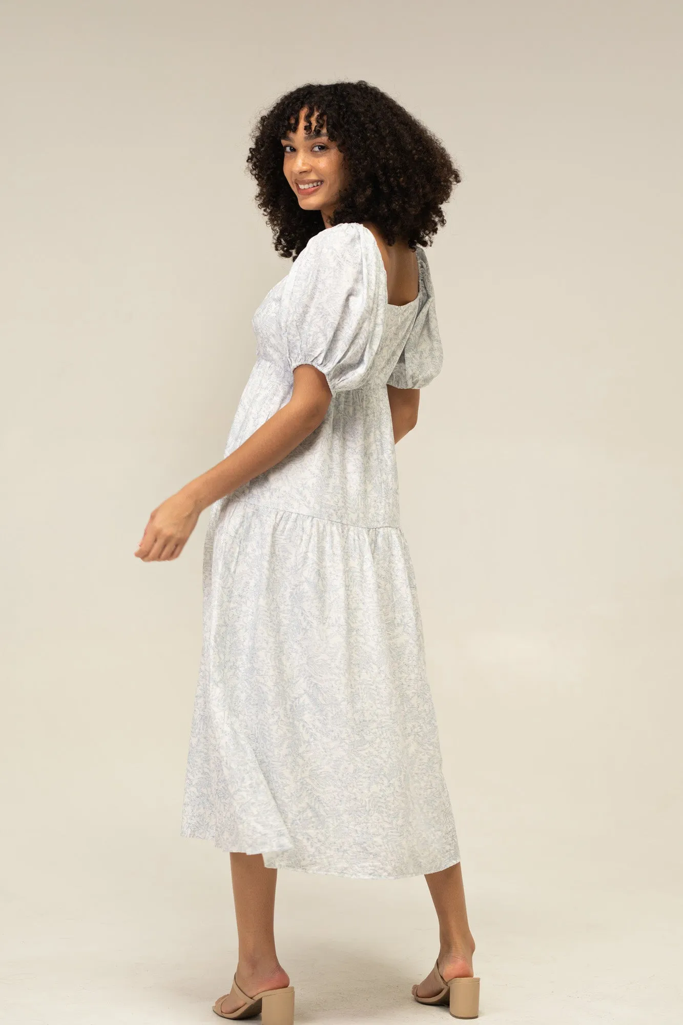 Irina Puff Sleeve Midi Dress sold by Morning Lavender product image thumbnail 3