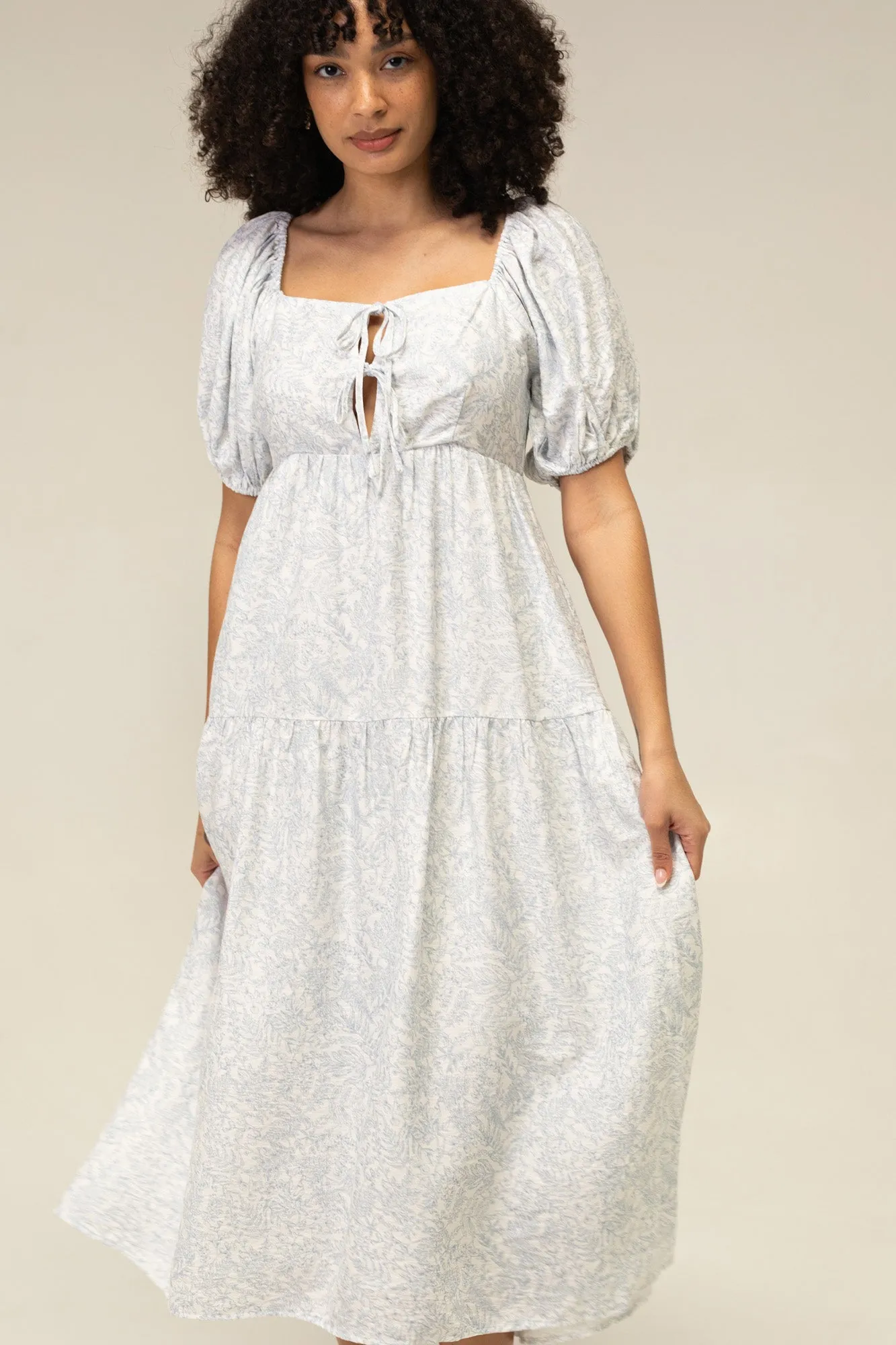 Irina Puff Sleeve Midi Dress sold by Morning Lavender product image thumbnail 5