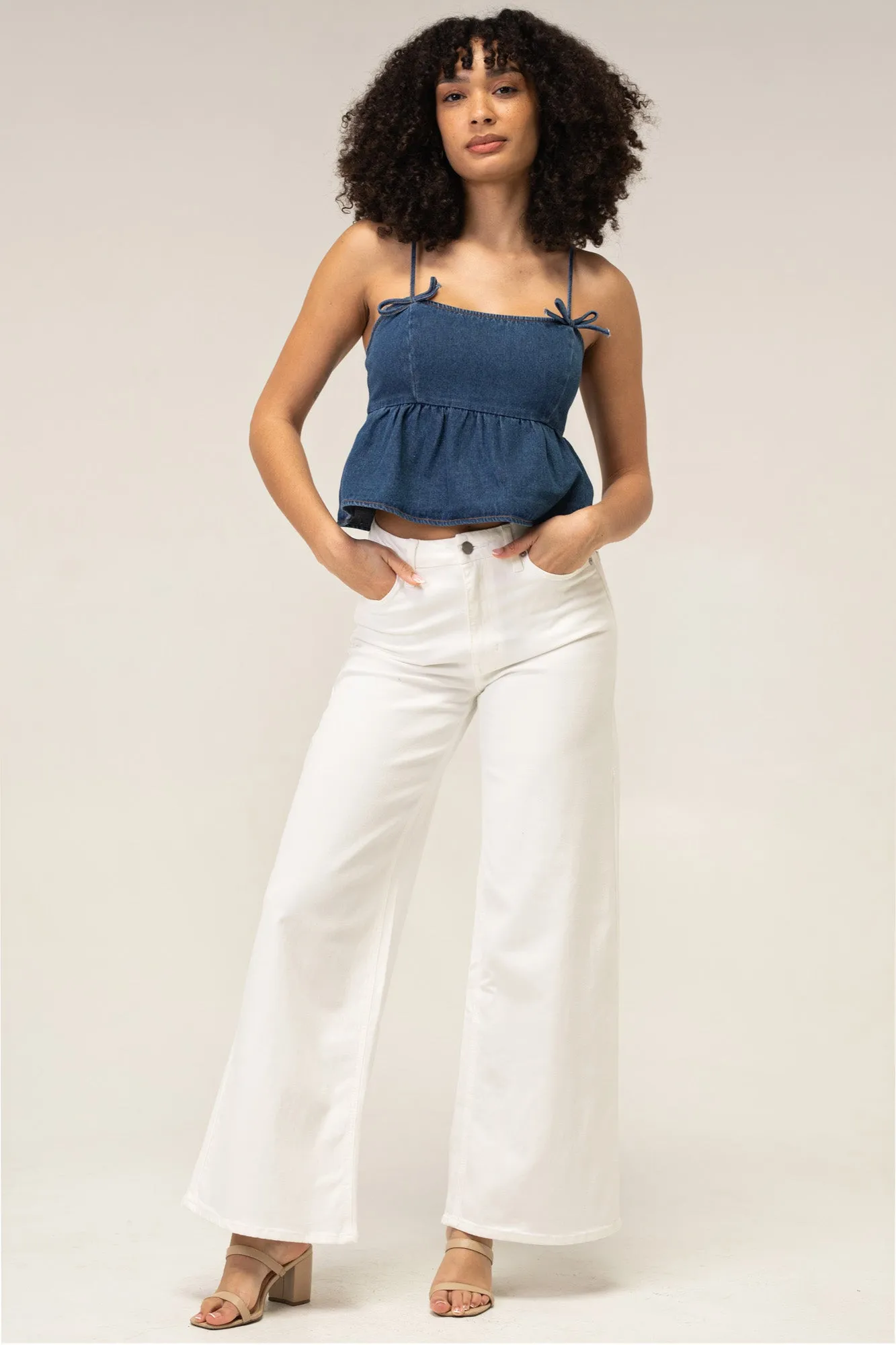 Bailey Denim Bow Top sold by Morning Lavender product image thumbnail 2