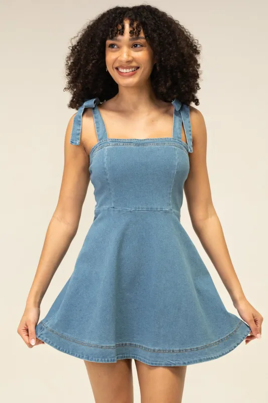 Anne Denim Mini Dress sold by Morning Lavender