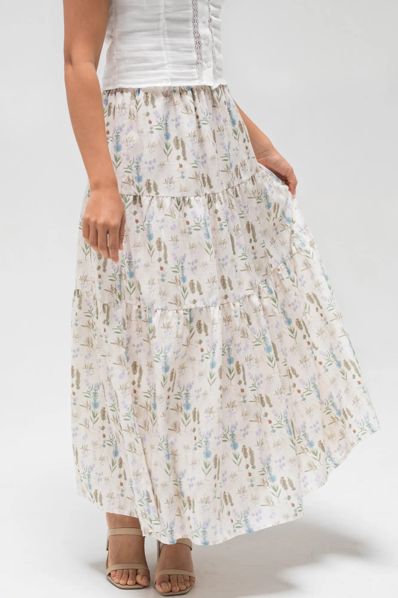 Marla Floral Tiered Skirt sold by Morning Lavender