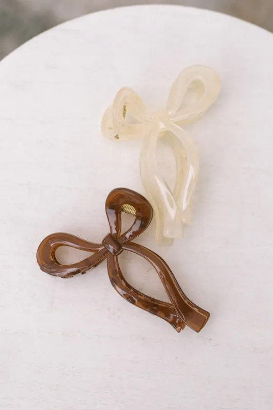 Adele Bow Claw Clip sold by Morning Lavender