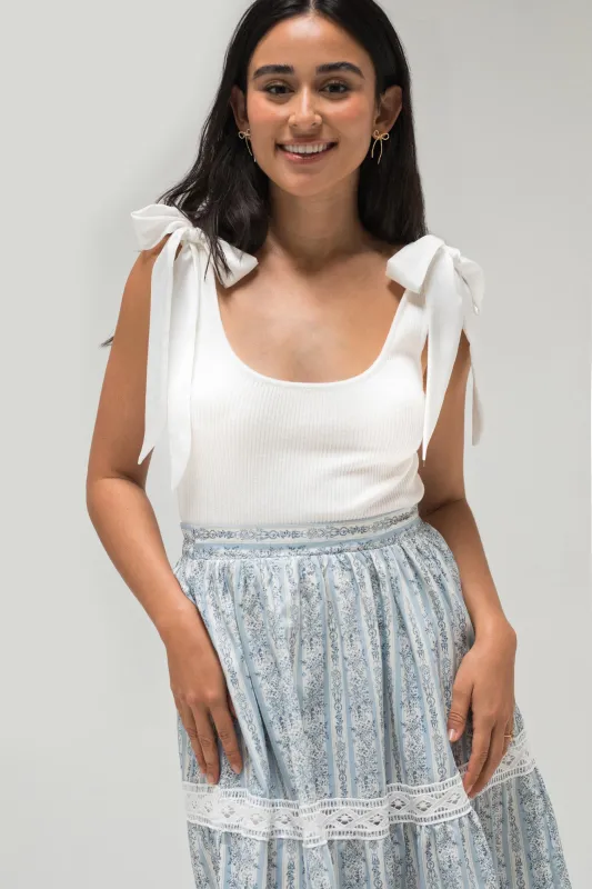 Mina Tie Shoulder Top sold by Morning Lavender