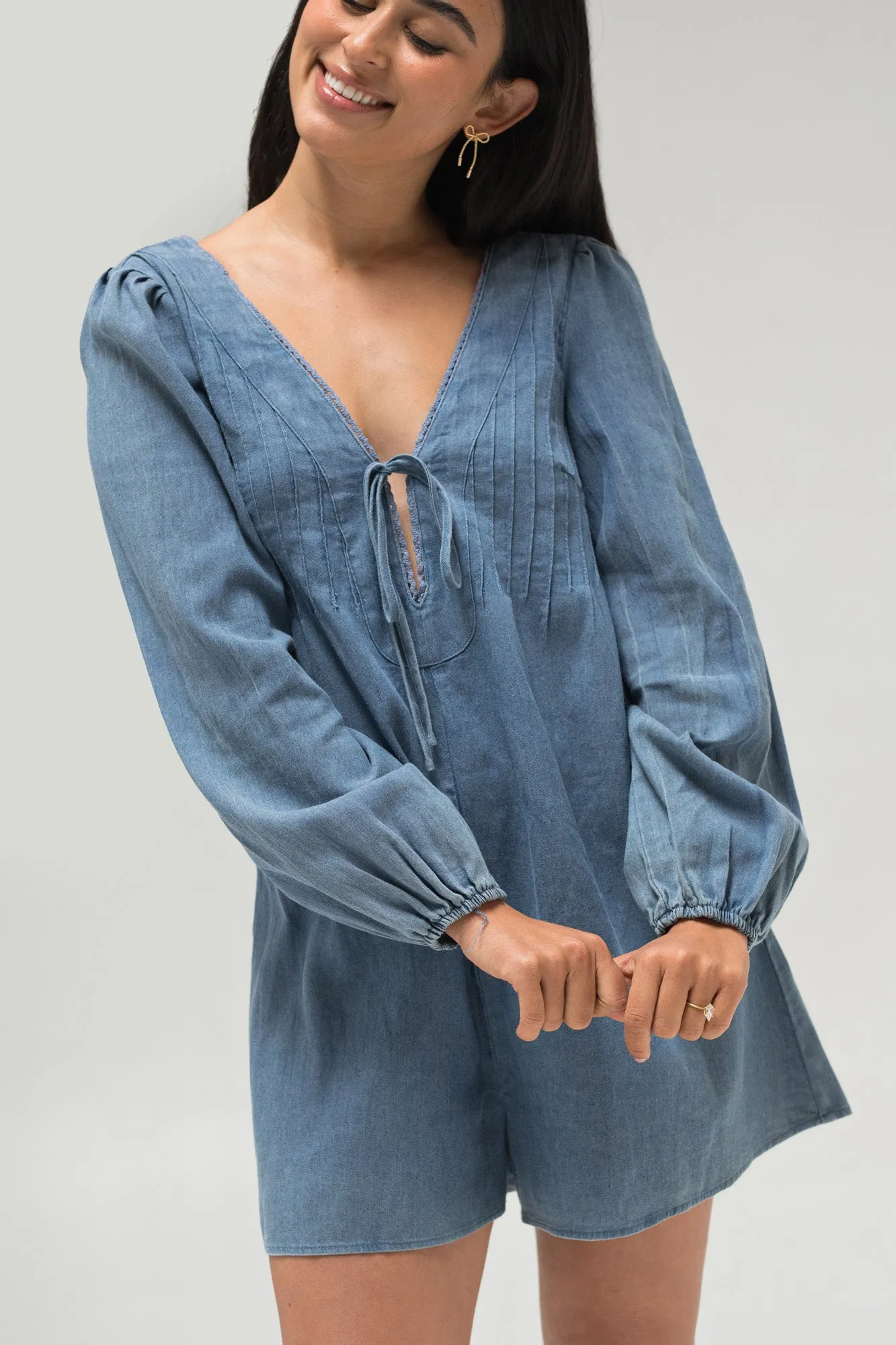 Marina Puff Sleeve Romper sold by Morning Lavender product image thumbnail 2