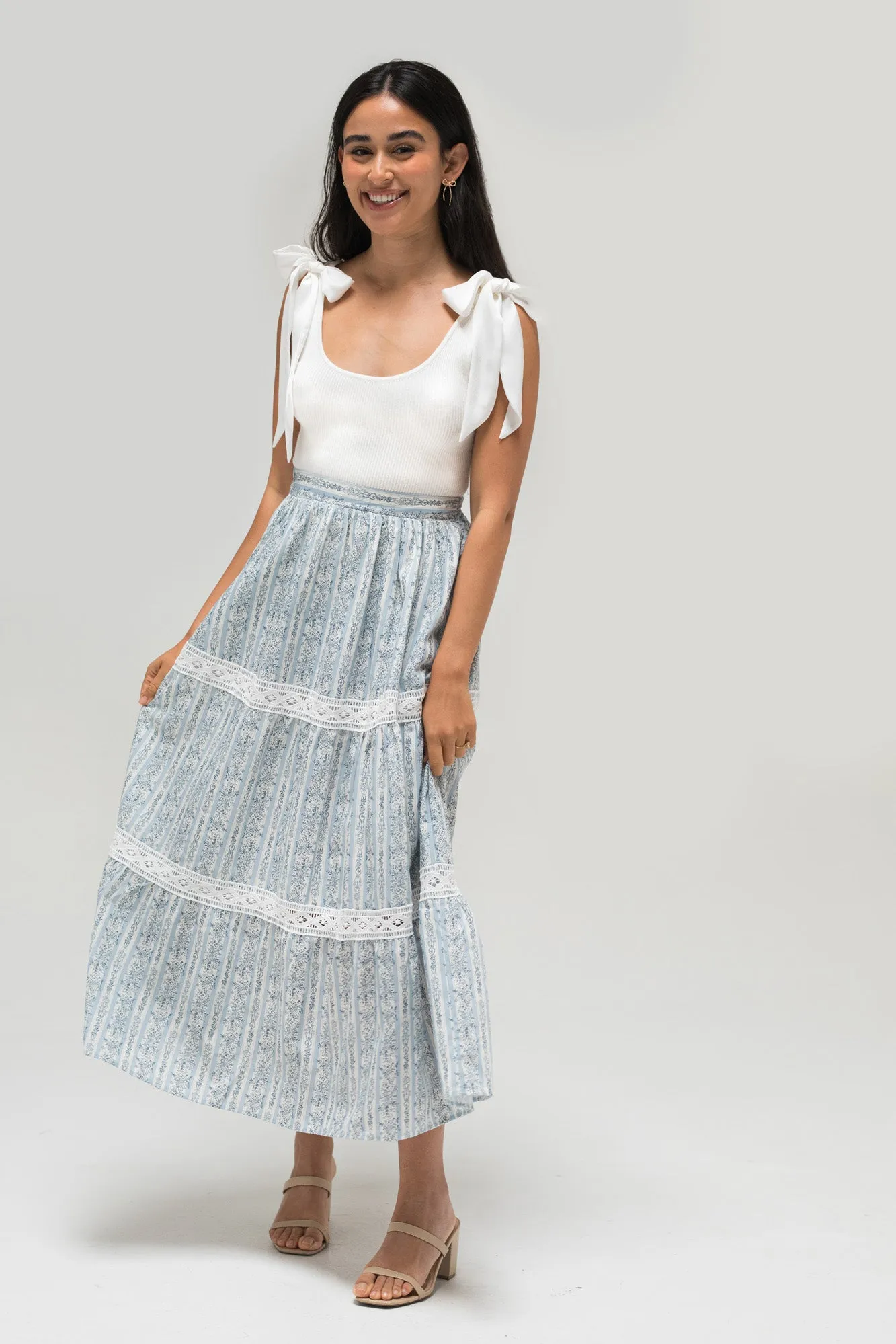 Jane Floral Midi Skirt sold by Morning Lavender