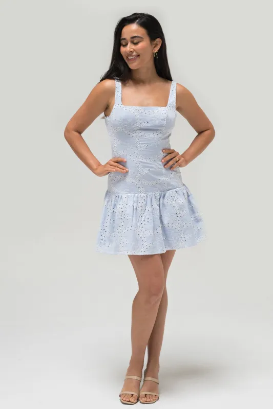 Emerie Eyelet Mini Dress sold by Morning Lavender