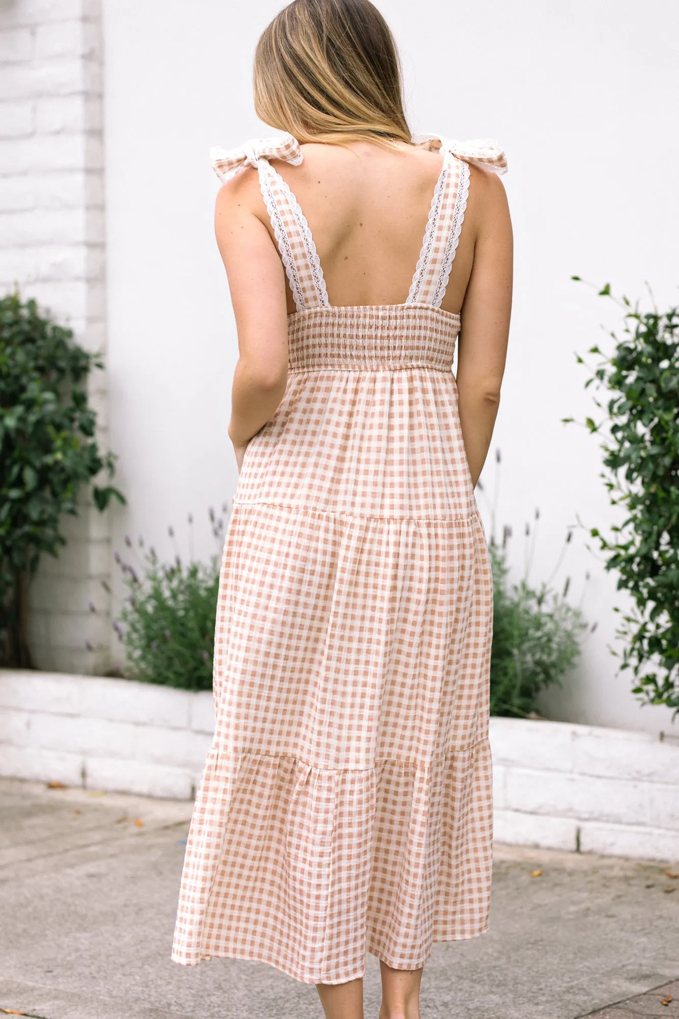 Paula Gingham Tiered Dress sold by Morning Lavender product image thumbnail 3