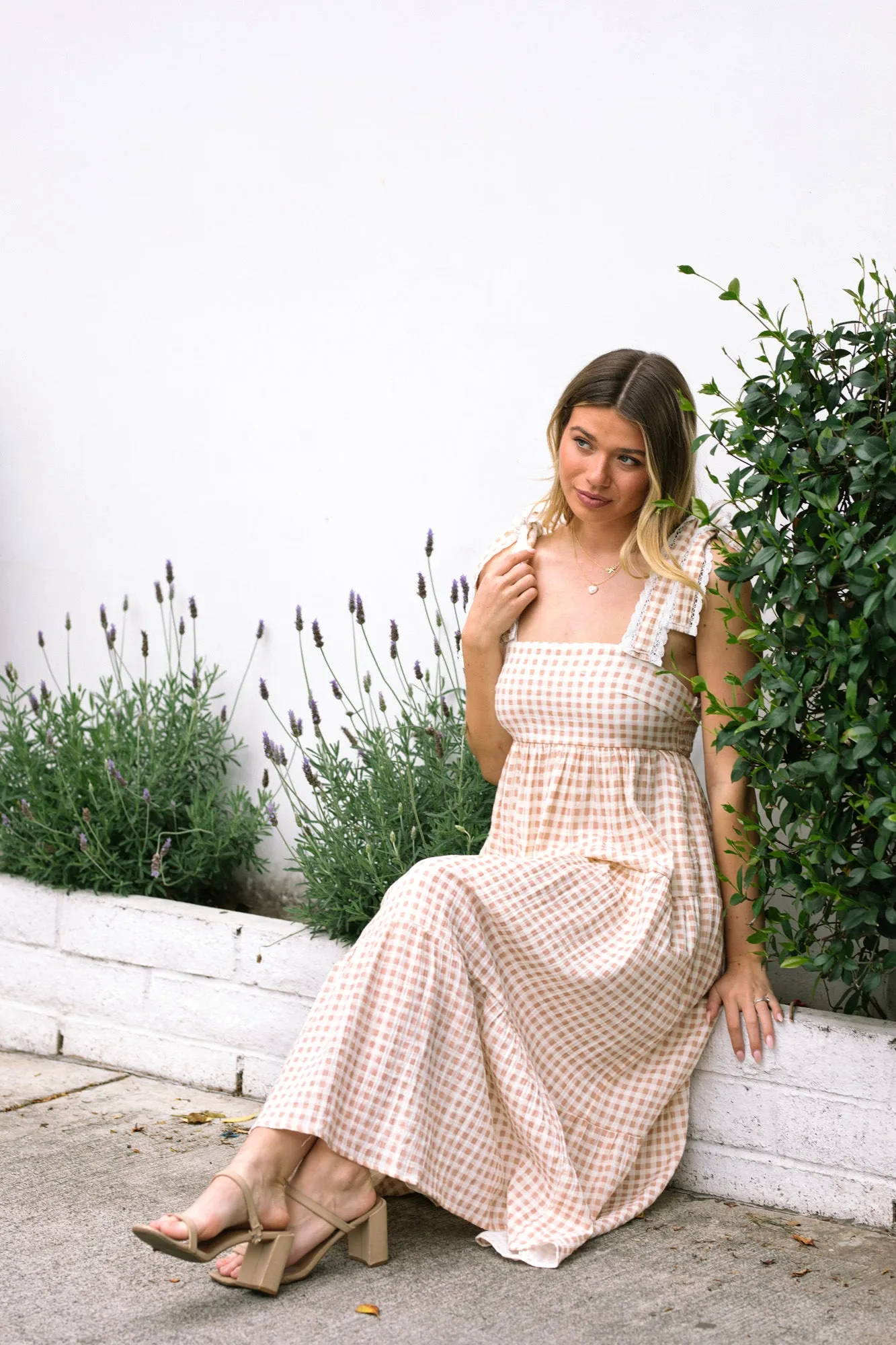 Paula Gingham Tiered Dress sold by Morning Lavender product image thumbnail 5