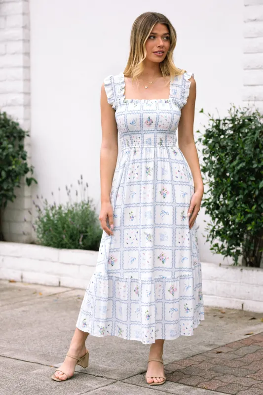 Madison Smocked Midi Dress sold by Morning Lavender