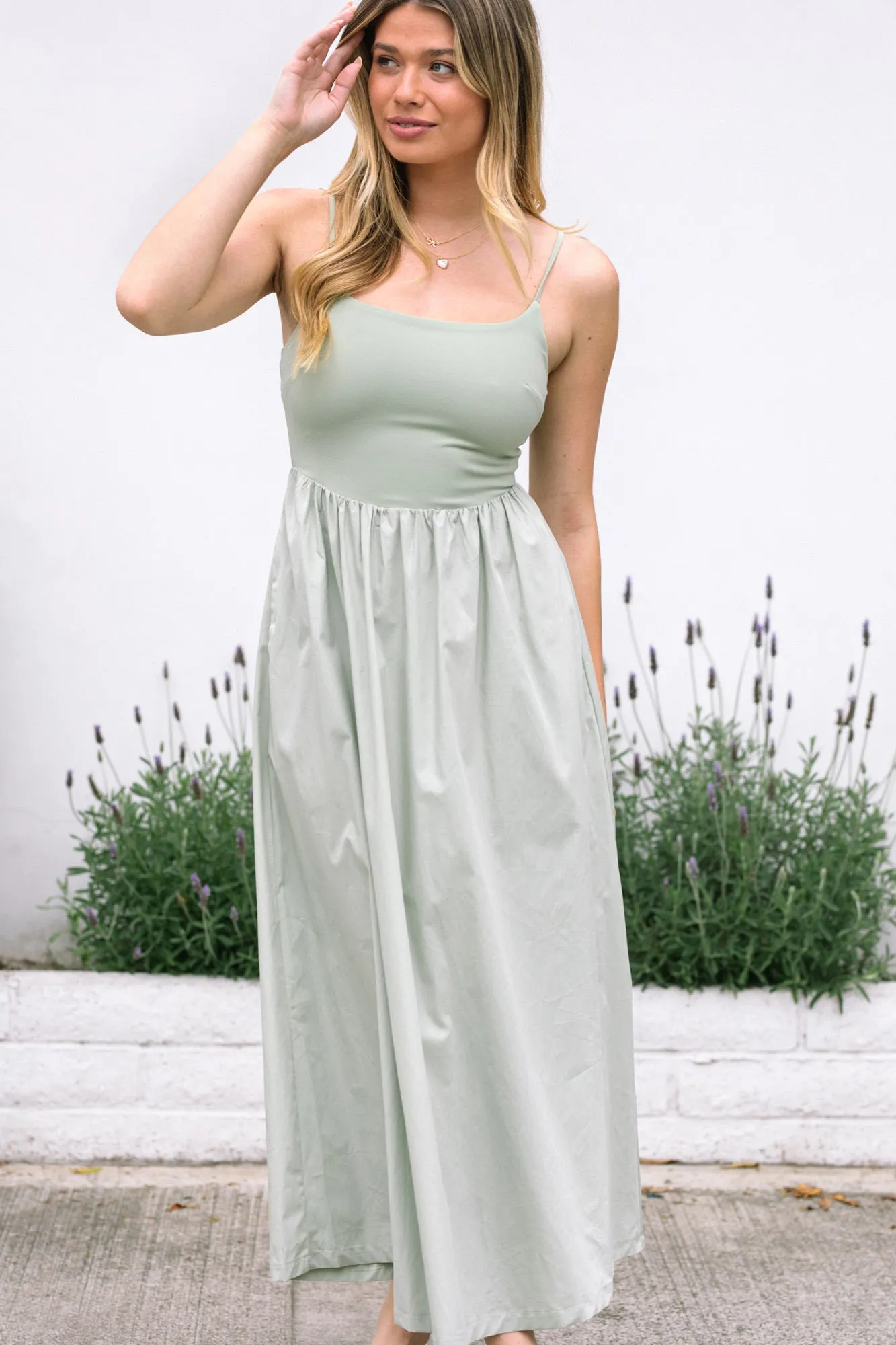 Kiana Poplin Mix Dress sold by Morning Lavender product image thumbnail 3