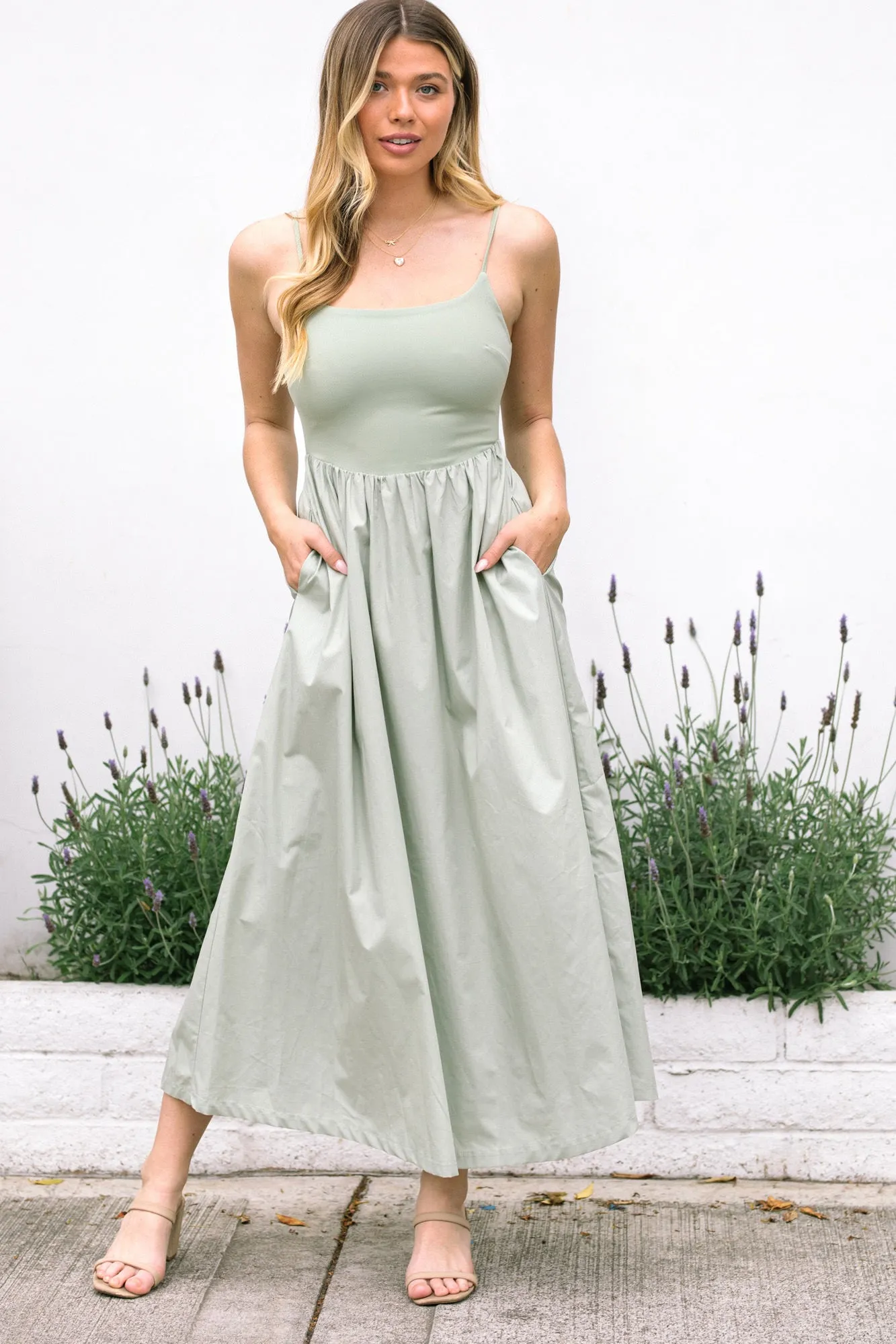 Kiana Poplin Mix Dress sold by Morning Lavender