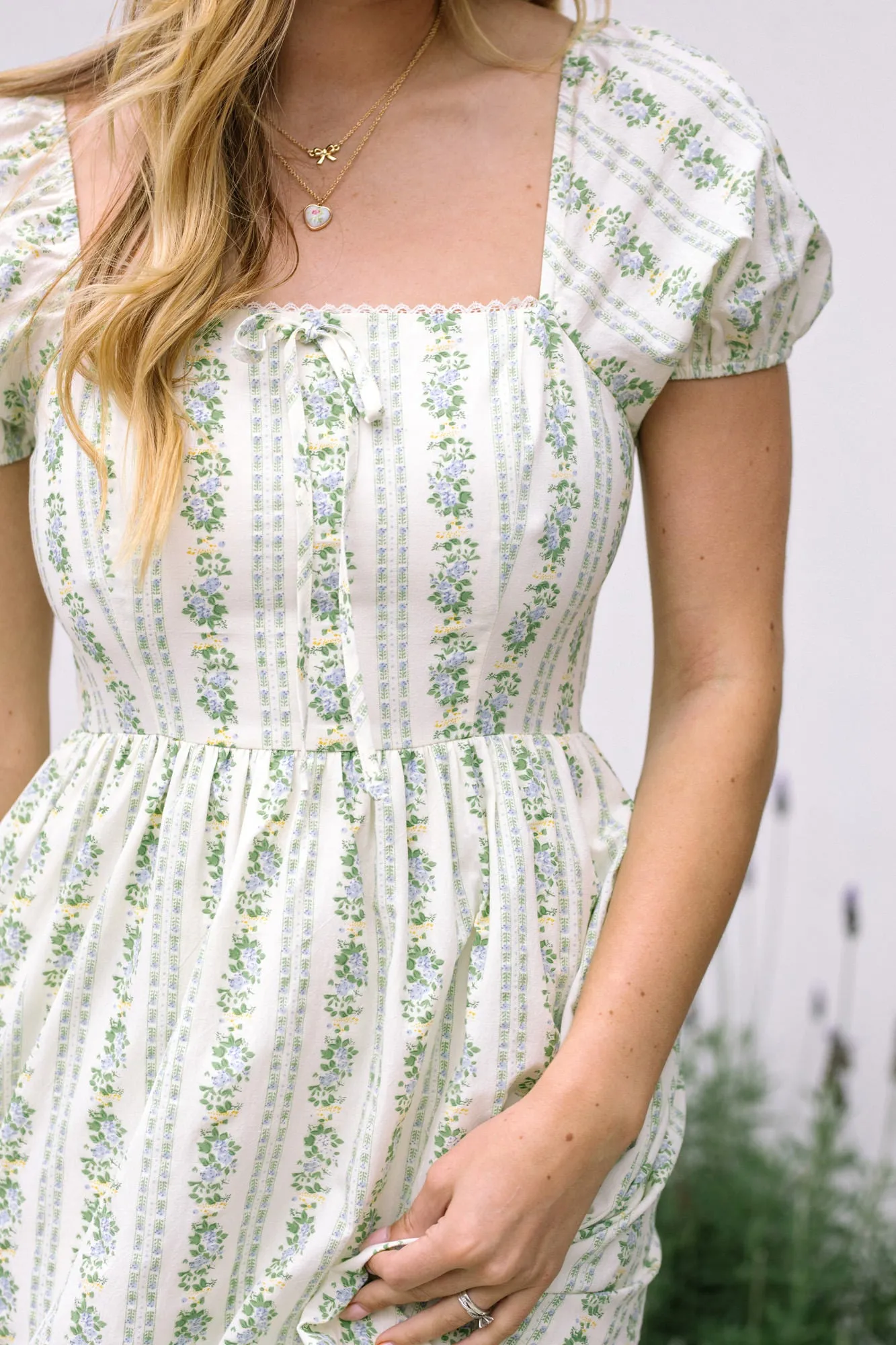 Elaine Floral Striped Dress sold by Morning Lavender product image thumbnail 2