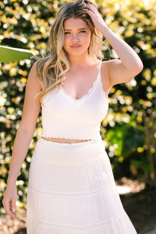 Tabitha Cropped Lace Cami sold by Morning Lavender