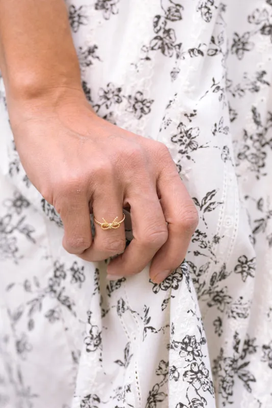 Carrie Twisted Bow Ring sold by Morning Lavender