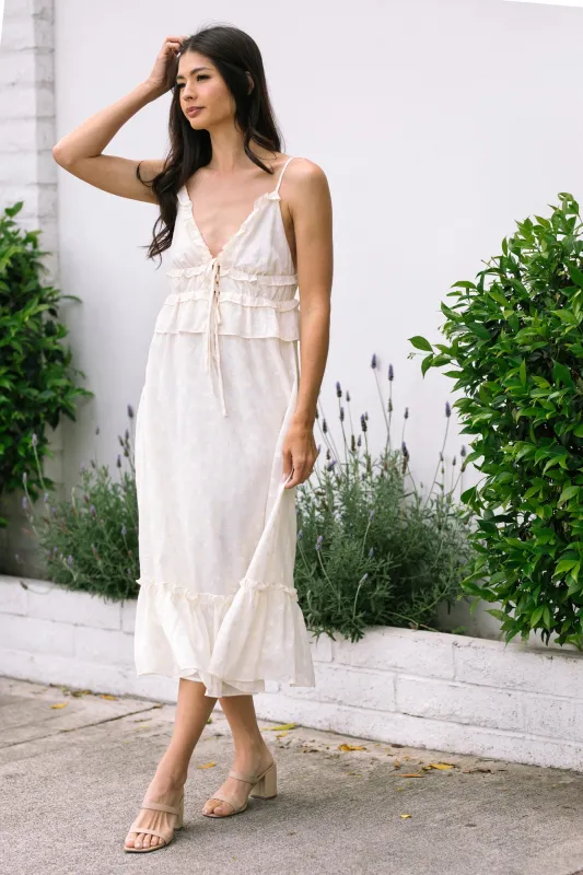 Katrina V-Neck Midi Dress sold by Morning Lavender