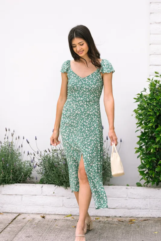 Kathy Floral Midi Dress sold by Morning Lavender