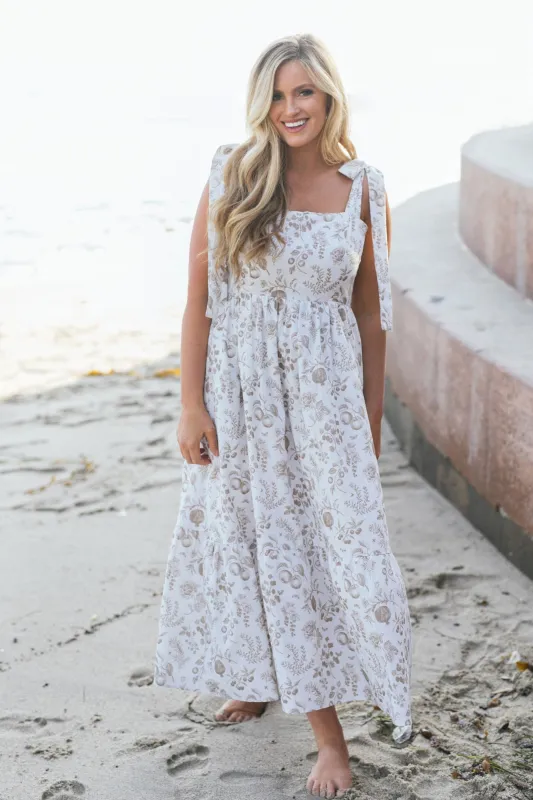 Mae Tie Shoulder Dress sold by Morning Lavender