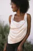 Frida Asymmetrical Satin Blouse sold by Morning Lavender