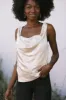 Frida Asymmetrical Satin Blouse sold by Morning Lavender