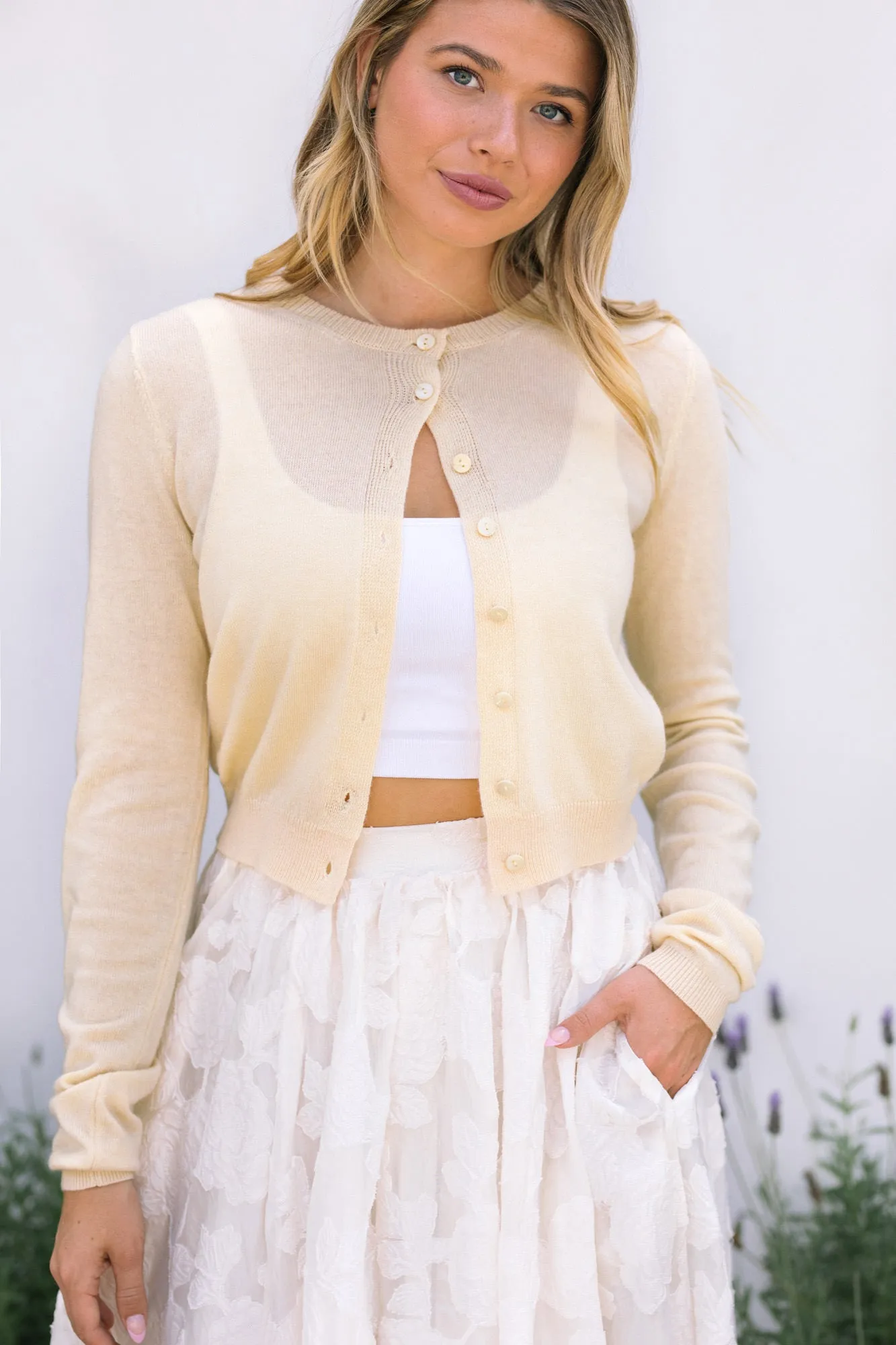 Mckenna Buttoned Knit Cardigan sold by Morning Lavender