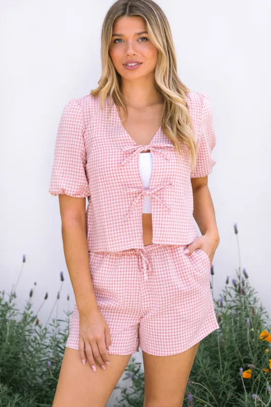 Daphne Bow Gingham Top sold by Morning Lavender