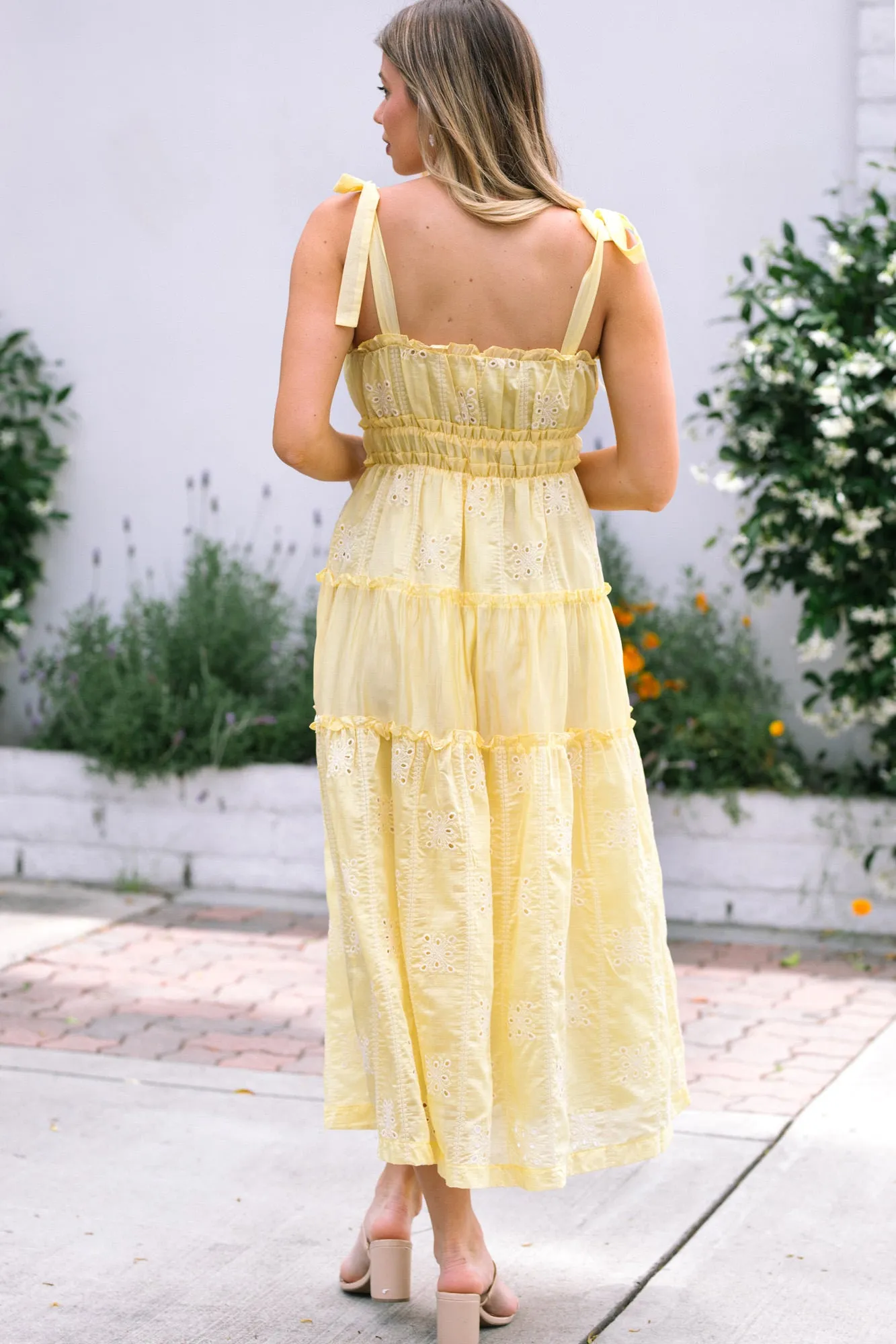 Carmen Tiered Eyelet Dress sold by Morning Lavender product image thumbnail 4