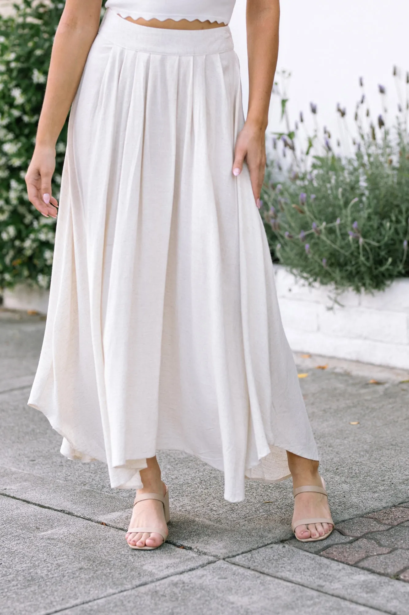Rochelle Pleated Maxi Skirt sold by Morning Lavender