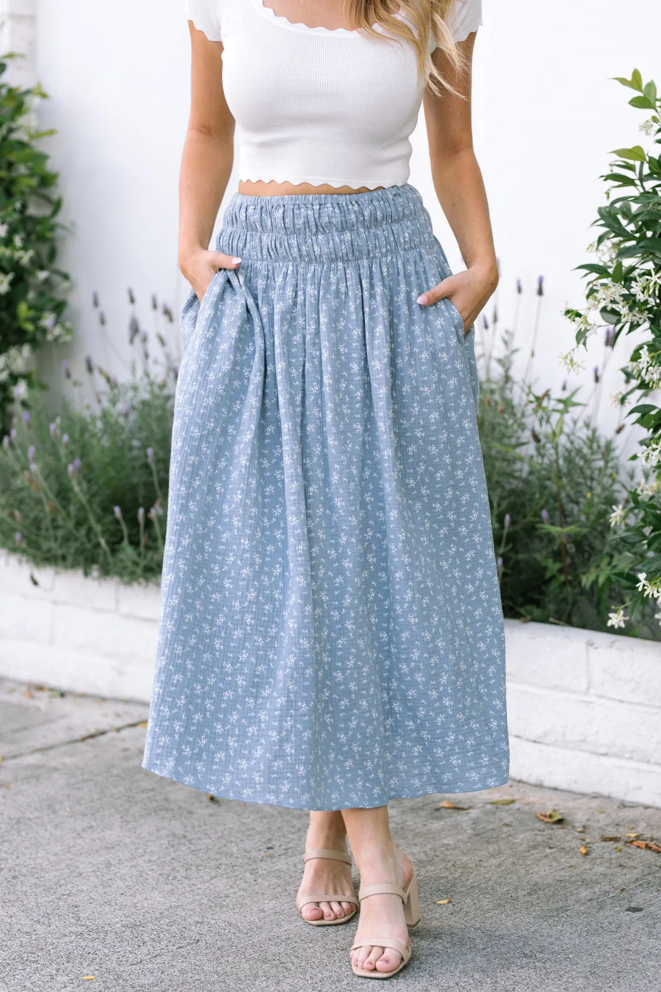 Marjorie Smocked Waist Skirt sold by Morning Lavender product image thumbnail 2