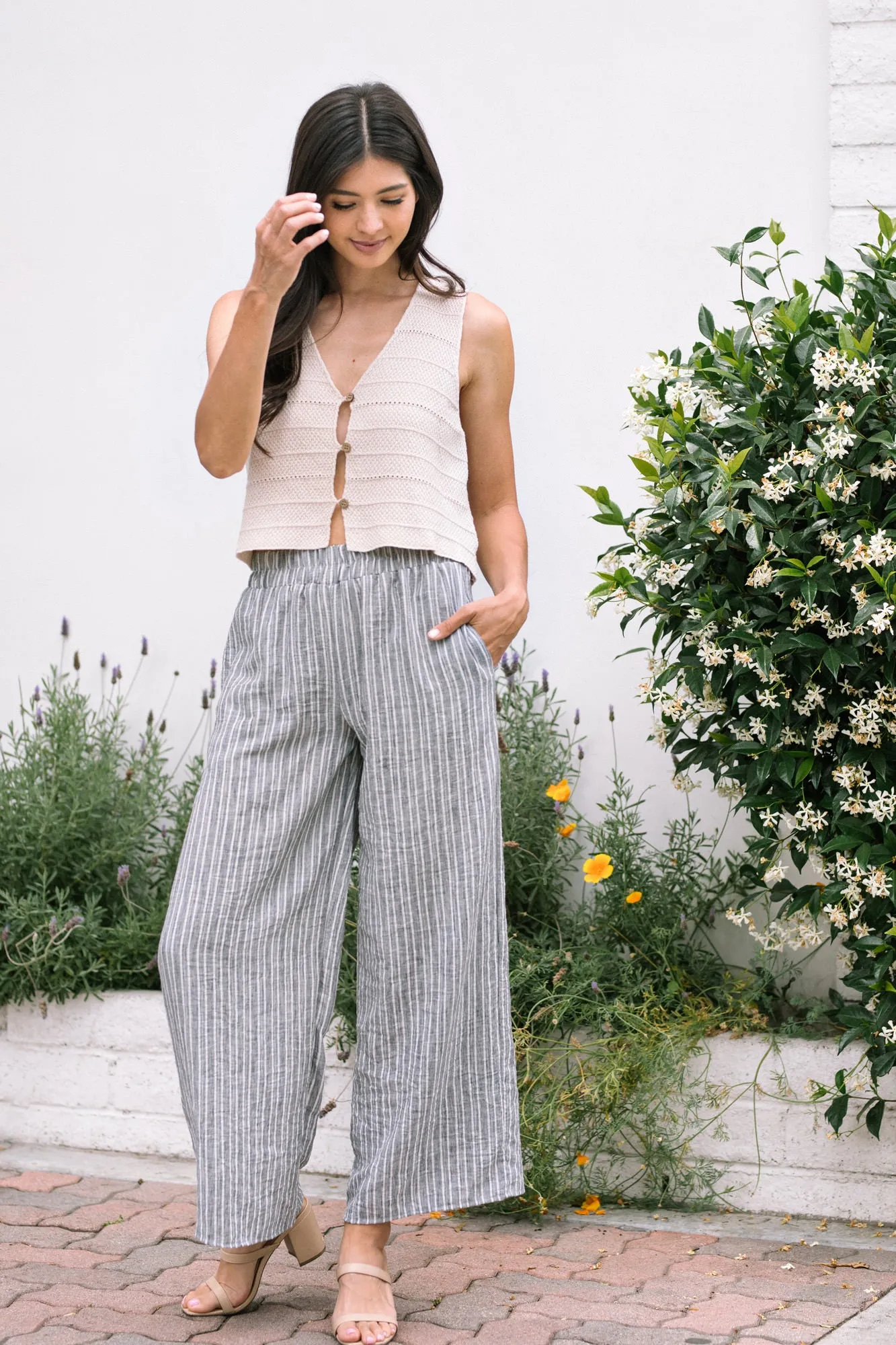 Tilda Striped Wide Leg Pants sold by Morning Lavender product image thumbnail 3