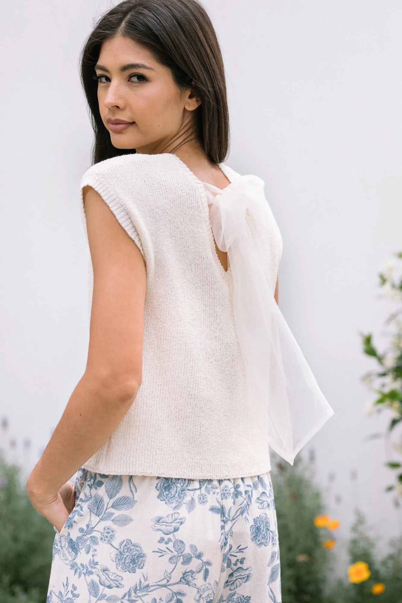 Roccio Bow Knit Top sold by Morning Lavender product image thumbnail 4