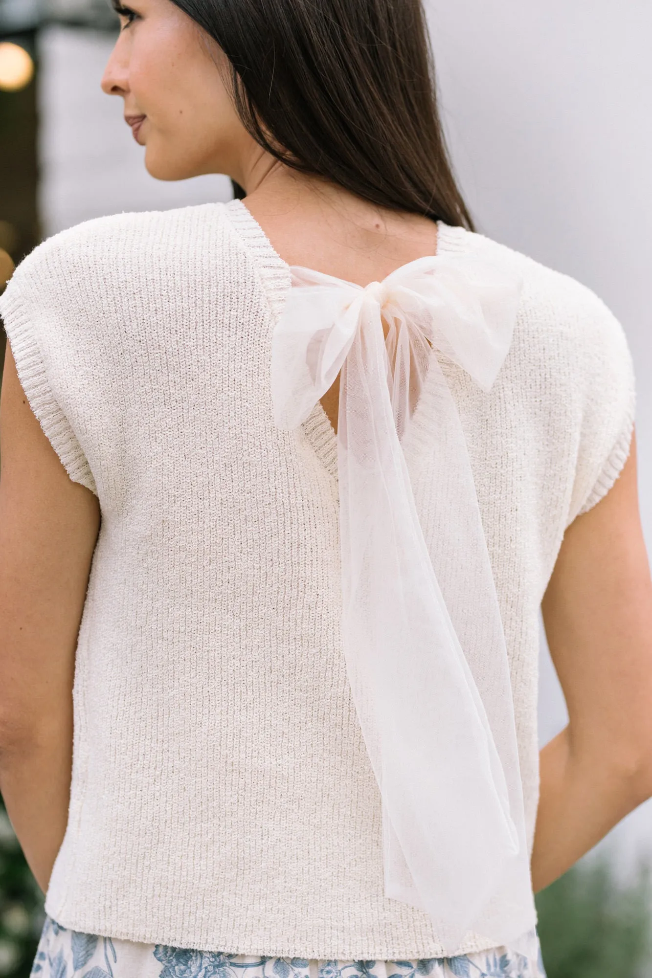 Roccio Bow Knit Top sold by Morning Lavender product image thumbnail 2