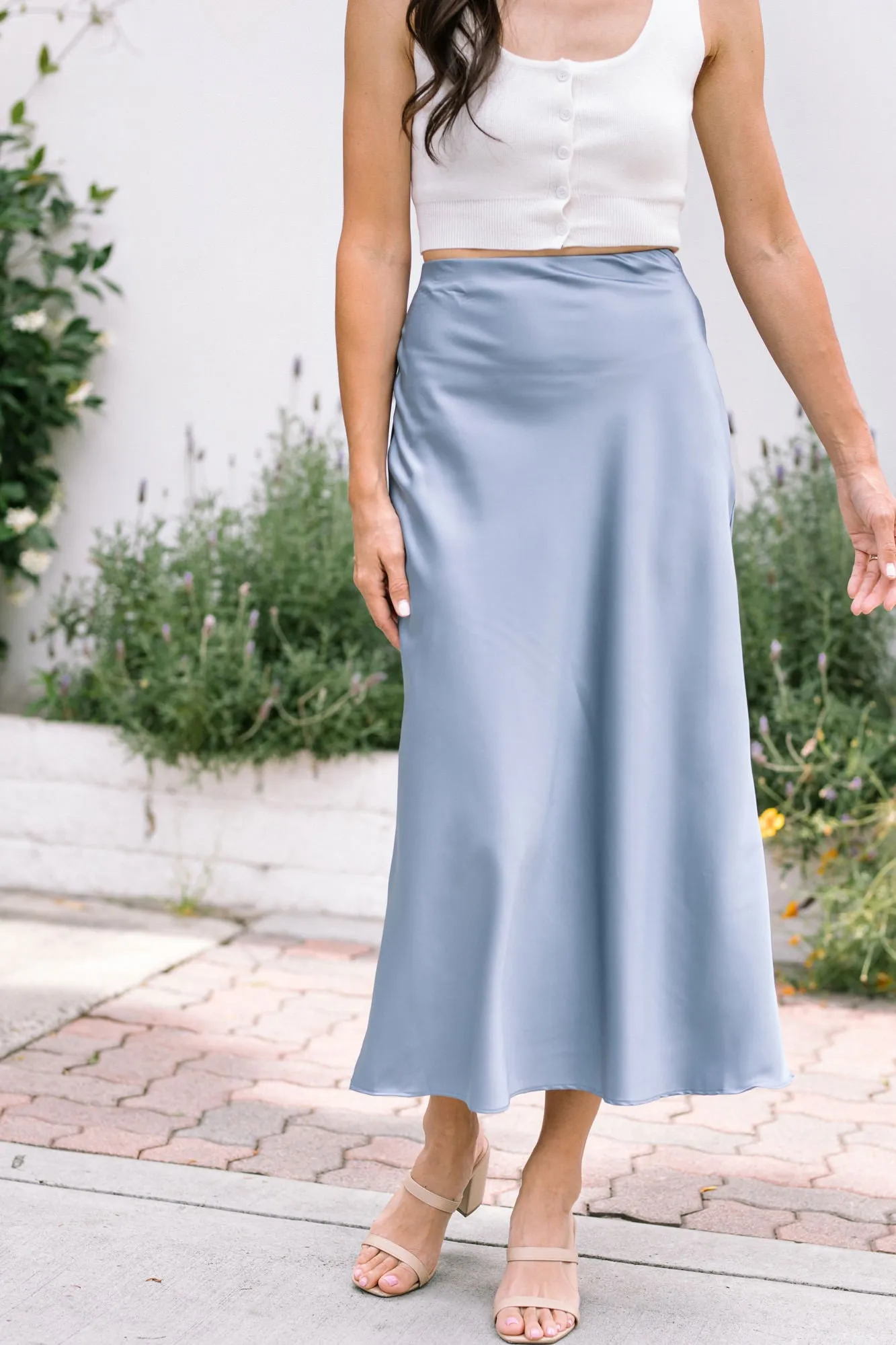 Francesca Satin Slip Skirt sold by Morning Lavender
