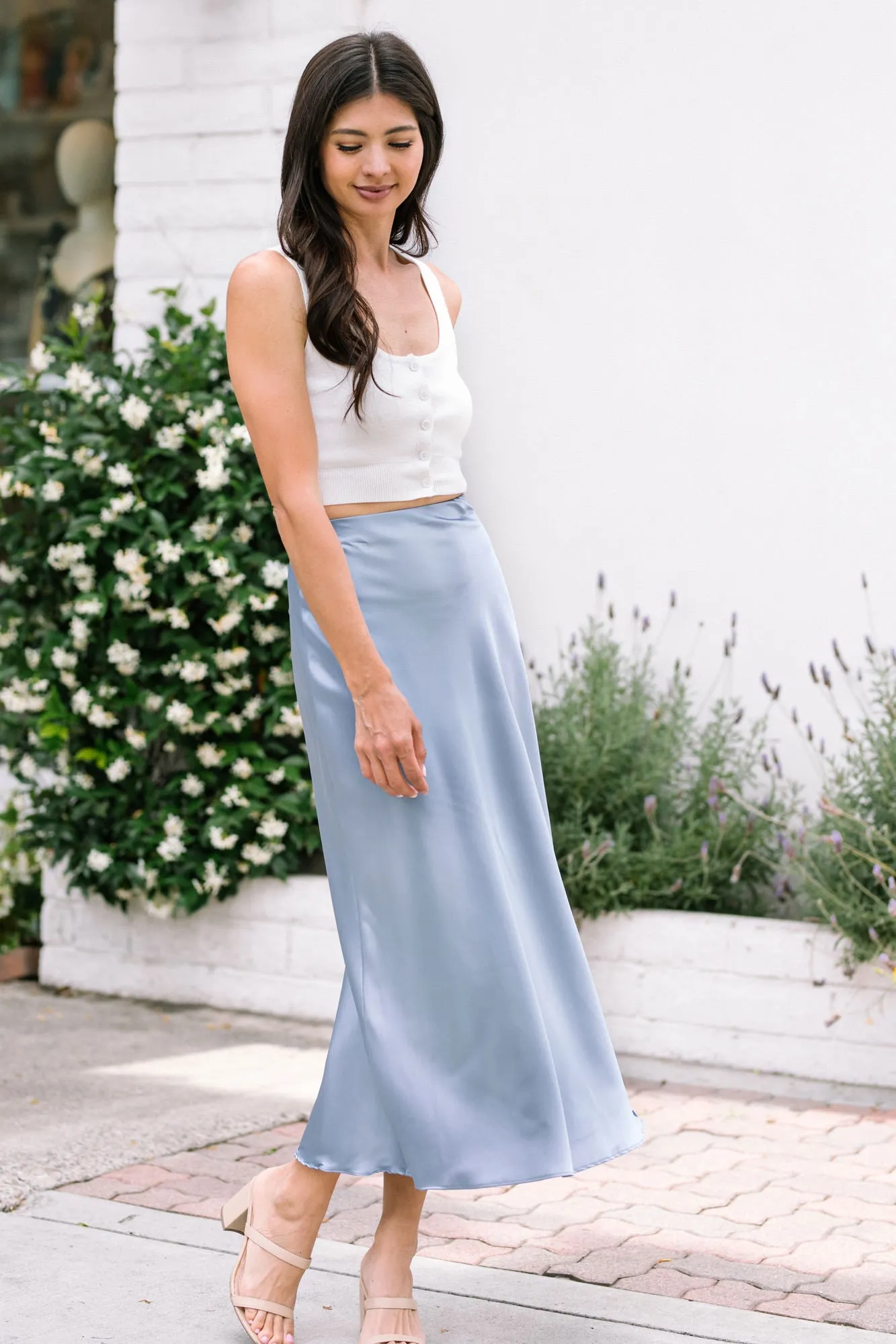 Francesca Satin Slip Skirt sold by Morning Lavender product image thumbnail 3