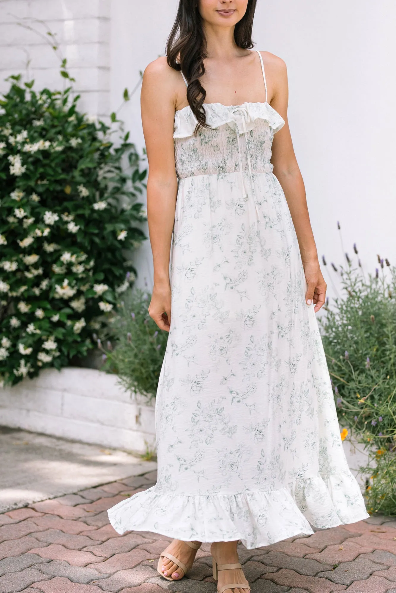 Eileen Smocked Floral Dress sold by Morning Lavender