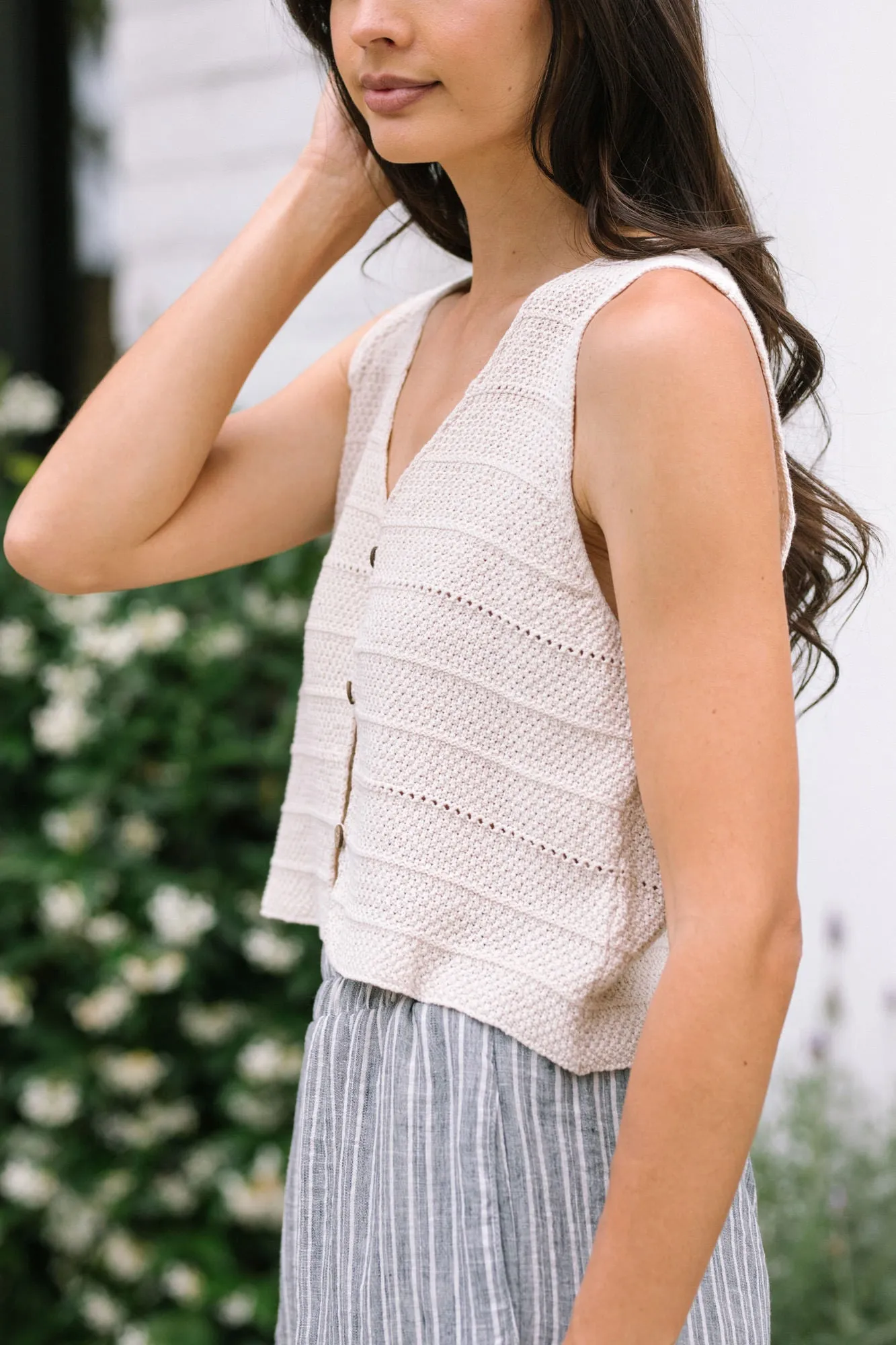 Dina Buttoned Knit Tank sold by Morning Lavender product image thumbnail 4