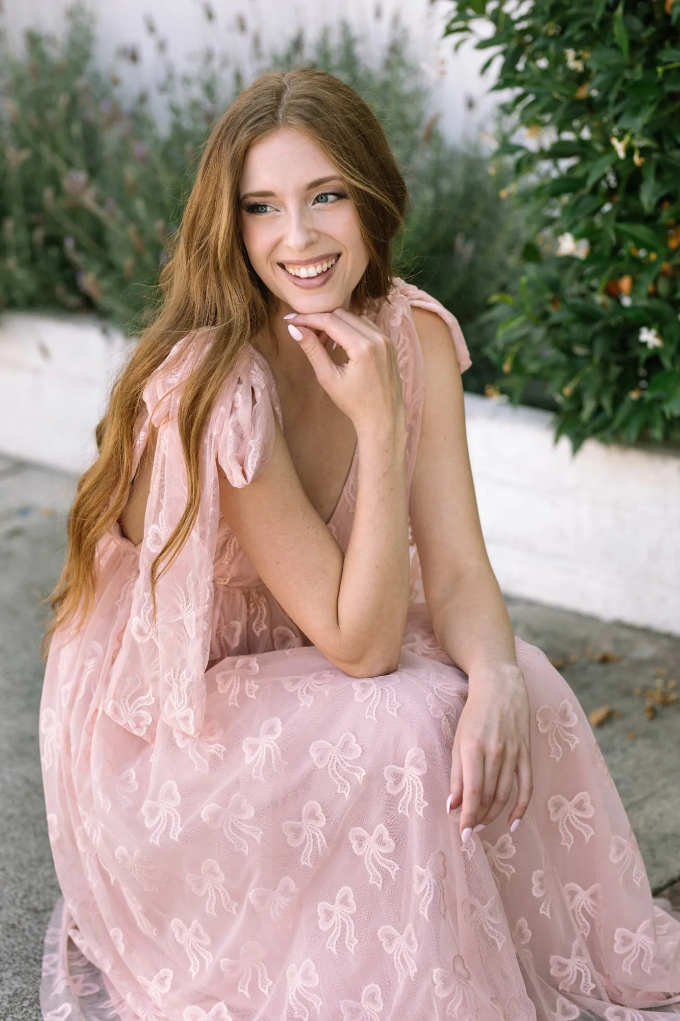 Rosalie Tie Shoulder Bow Dress sold by Morning Lavender