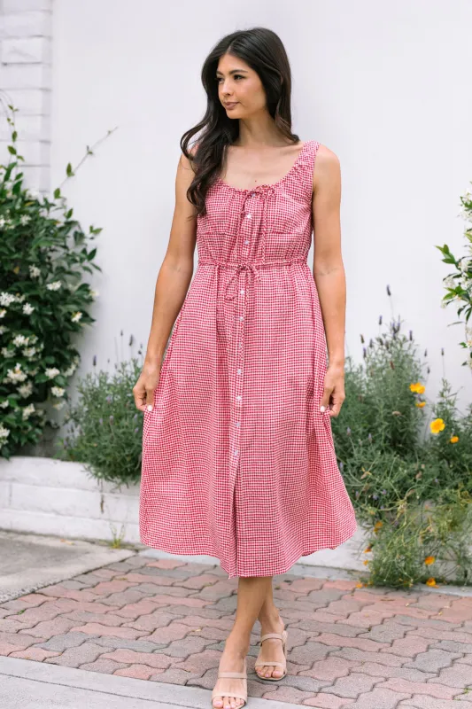 Jamie Gingham Midi Dress sold by Morning Lavender