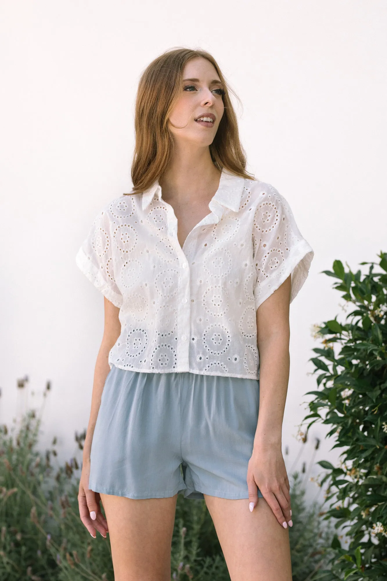 Albie Eyelet Button Shirt sold by Morning Lavender product image thumbnail 3