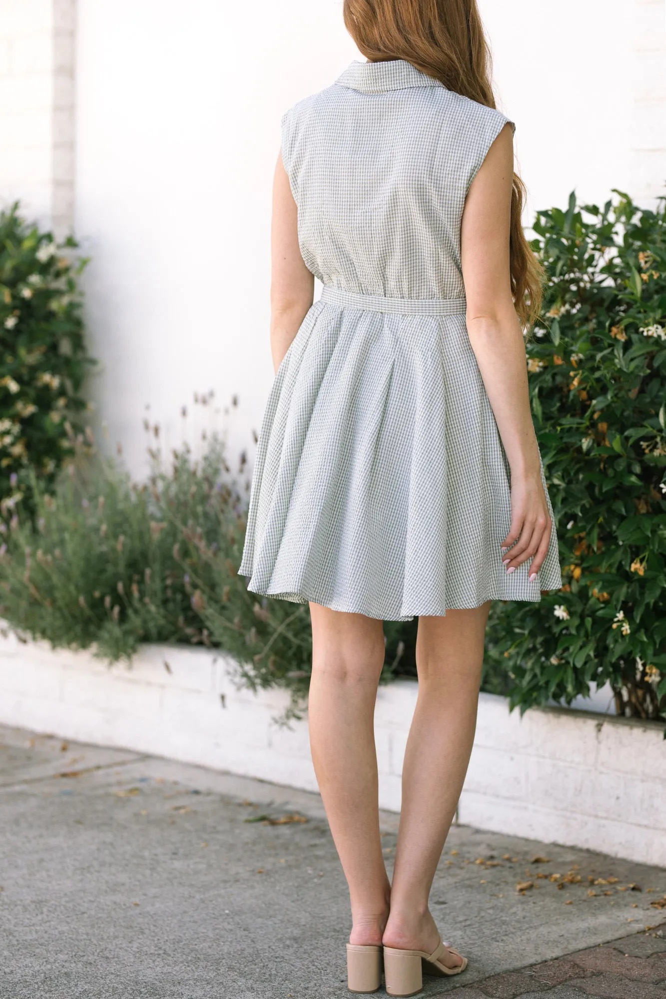 Abigail Seersucker Mini Dress sold by Morning Lavender product image thumbnail 5