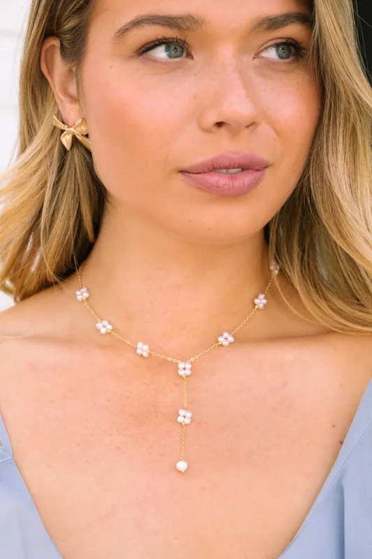 Helen Beaded Flower Necklace sold by Morning Lavender