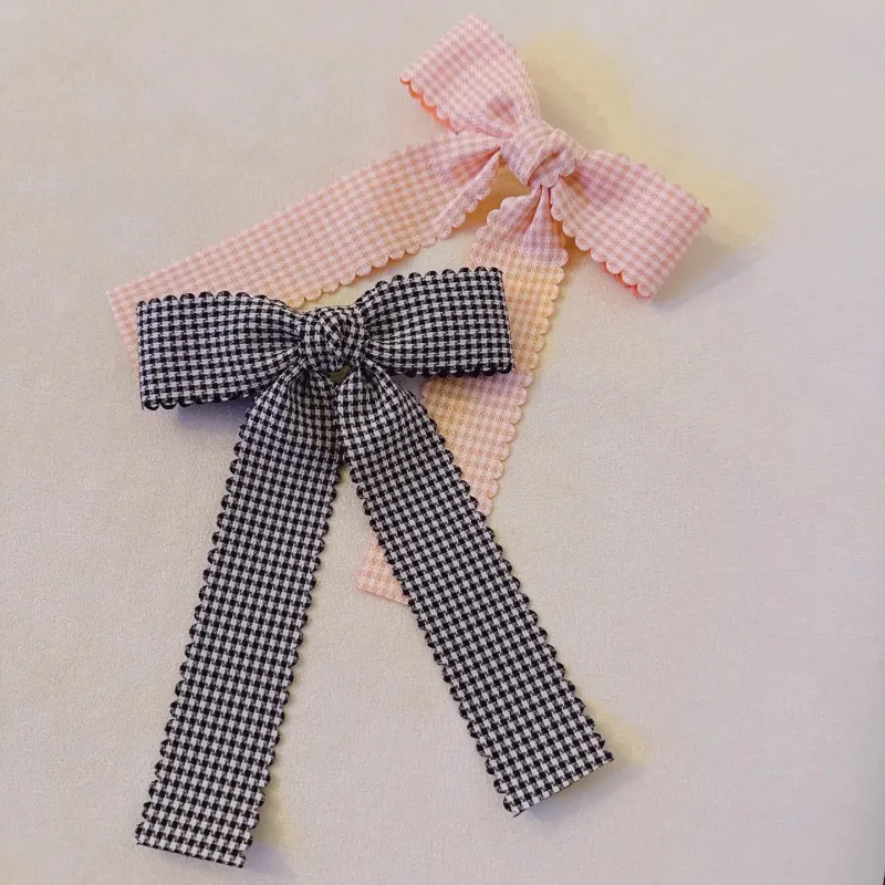 Precious Scallop Edged Bow Hair Clip sold by Morning Lavender