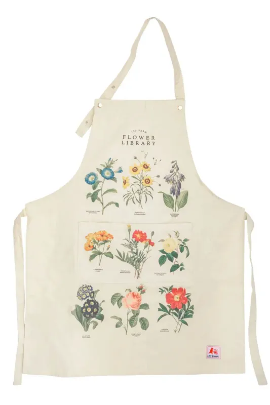 Vintage Apron - Flower Library sold by Morning Lavender