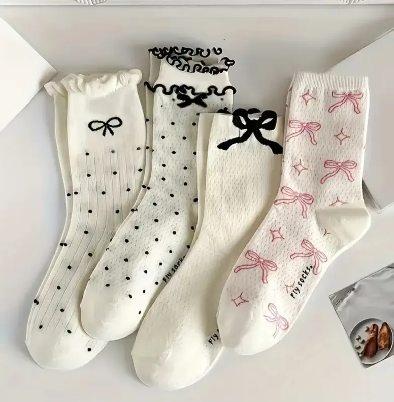Gail Bow Socks sold by Morning Lavender