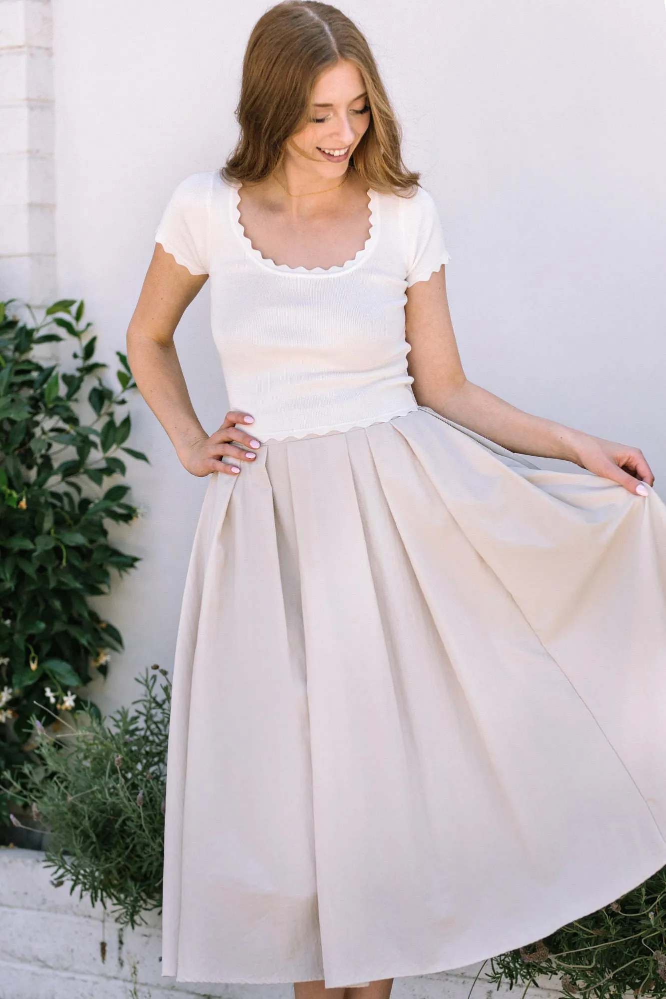 Serena Pleated Midi Skirt sold by Morning Lavender product image thumbnail 3