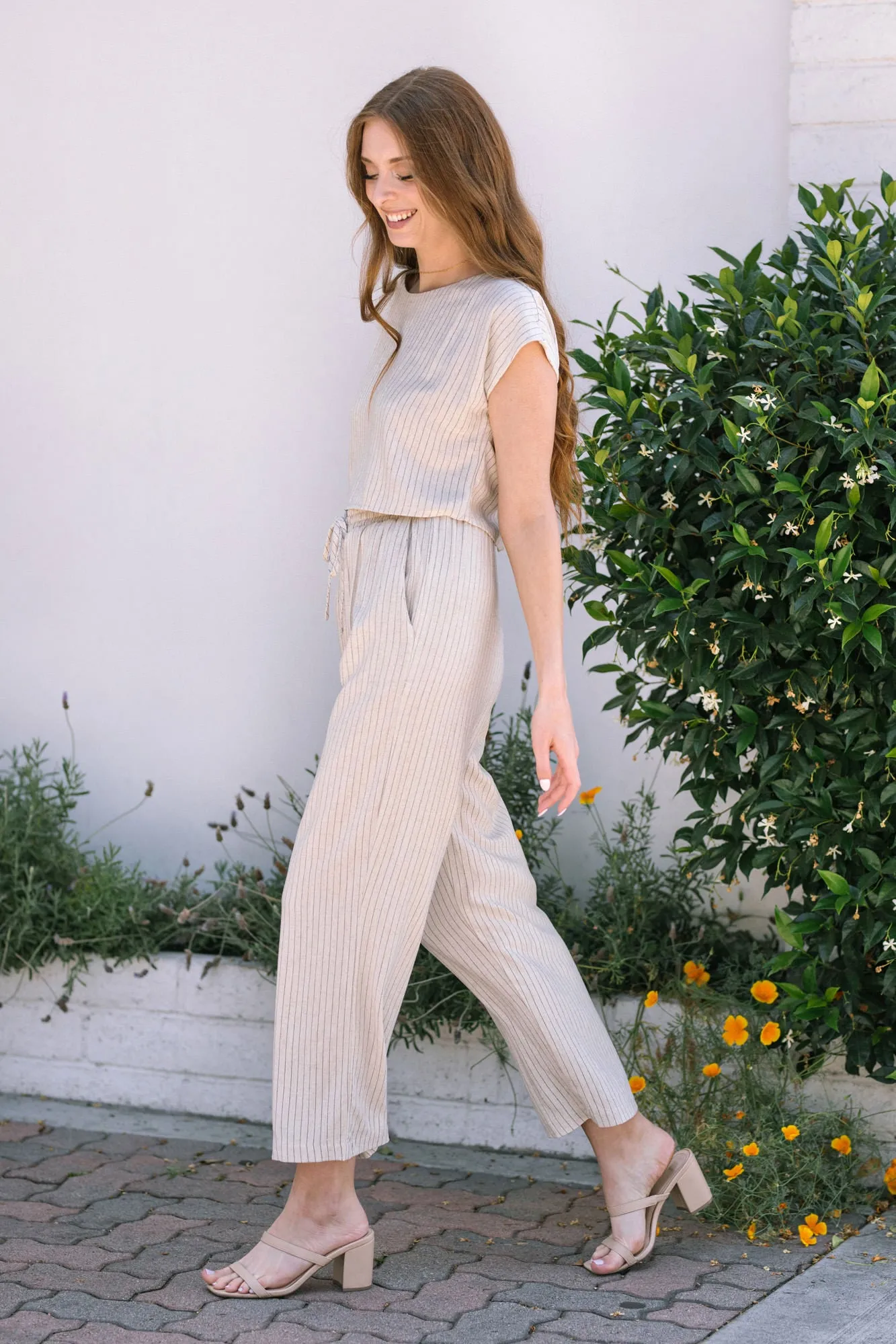 Patricia Cropped Pinstripe Top sold by Morning Lavender product image thumbnail 4