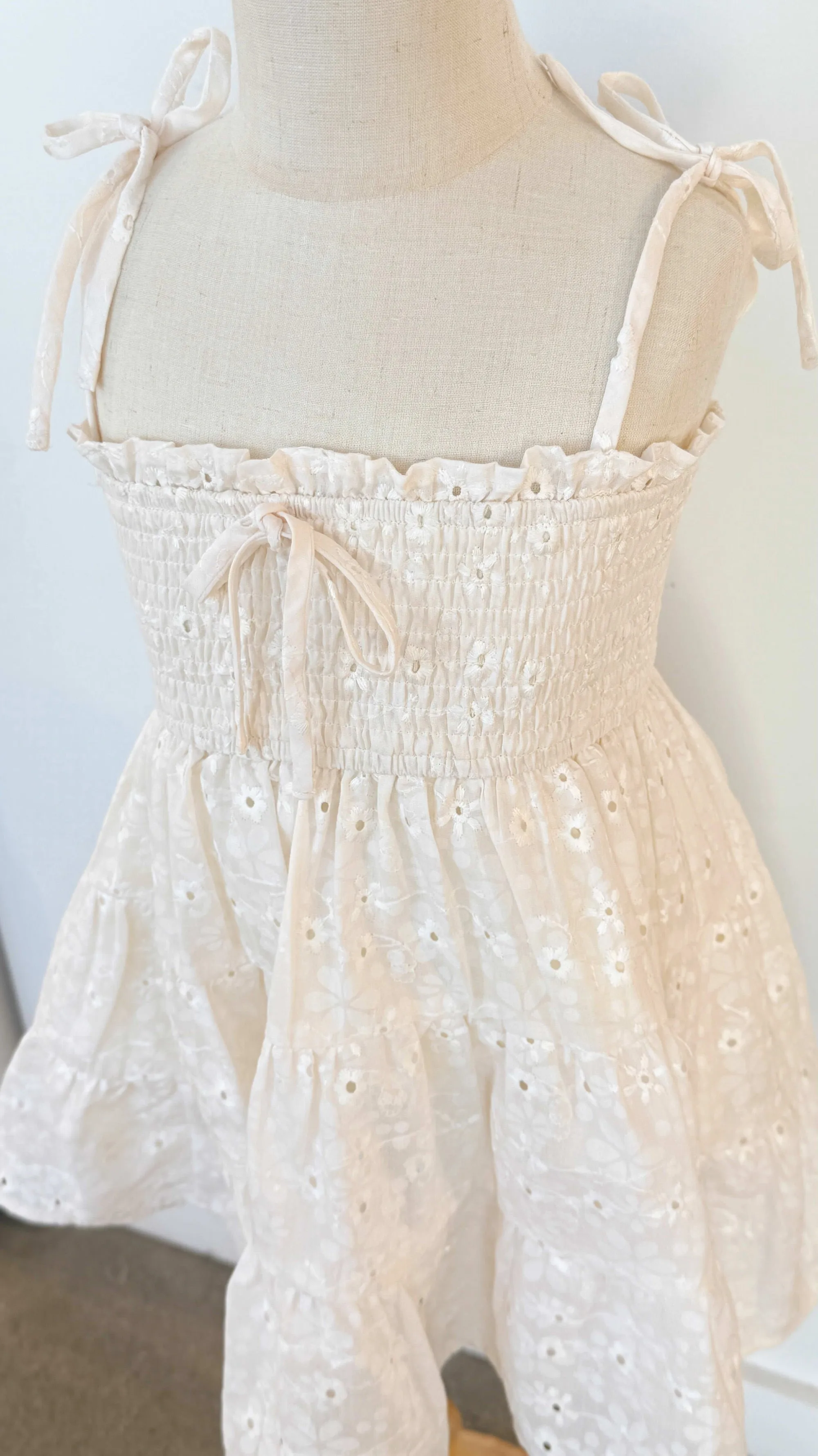 Girls Camille Bow Dress sold by Morning Lavender product image thumbnail 3