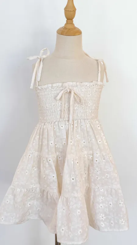 Girls Camille Bow Dress sold by Morning Lavender