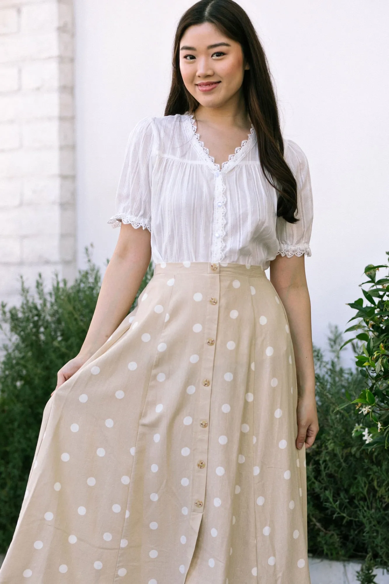 Francine Polka Dot Skirt sold by Morning Lavender product image thumbnail 3