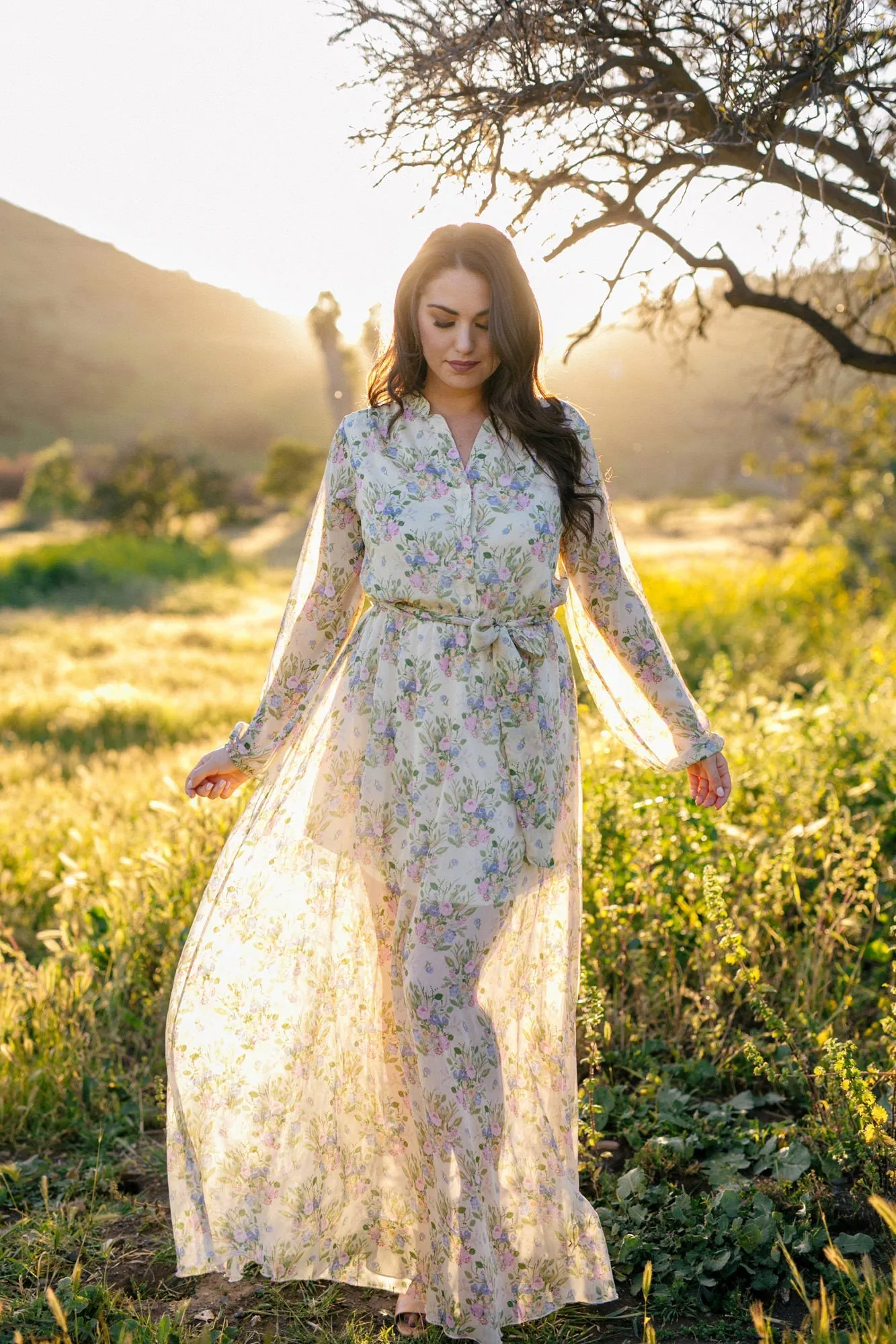 Norah Buttoned Maxi Dress sold by Morning Lavender