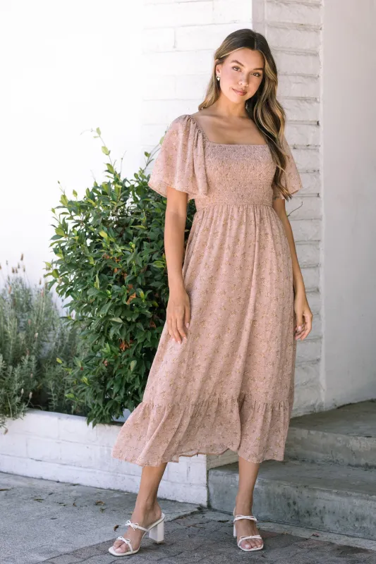 Jenny Smocked Midi Dress sold by Morning Lavender